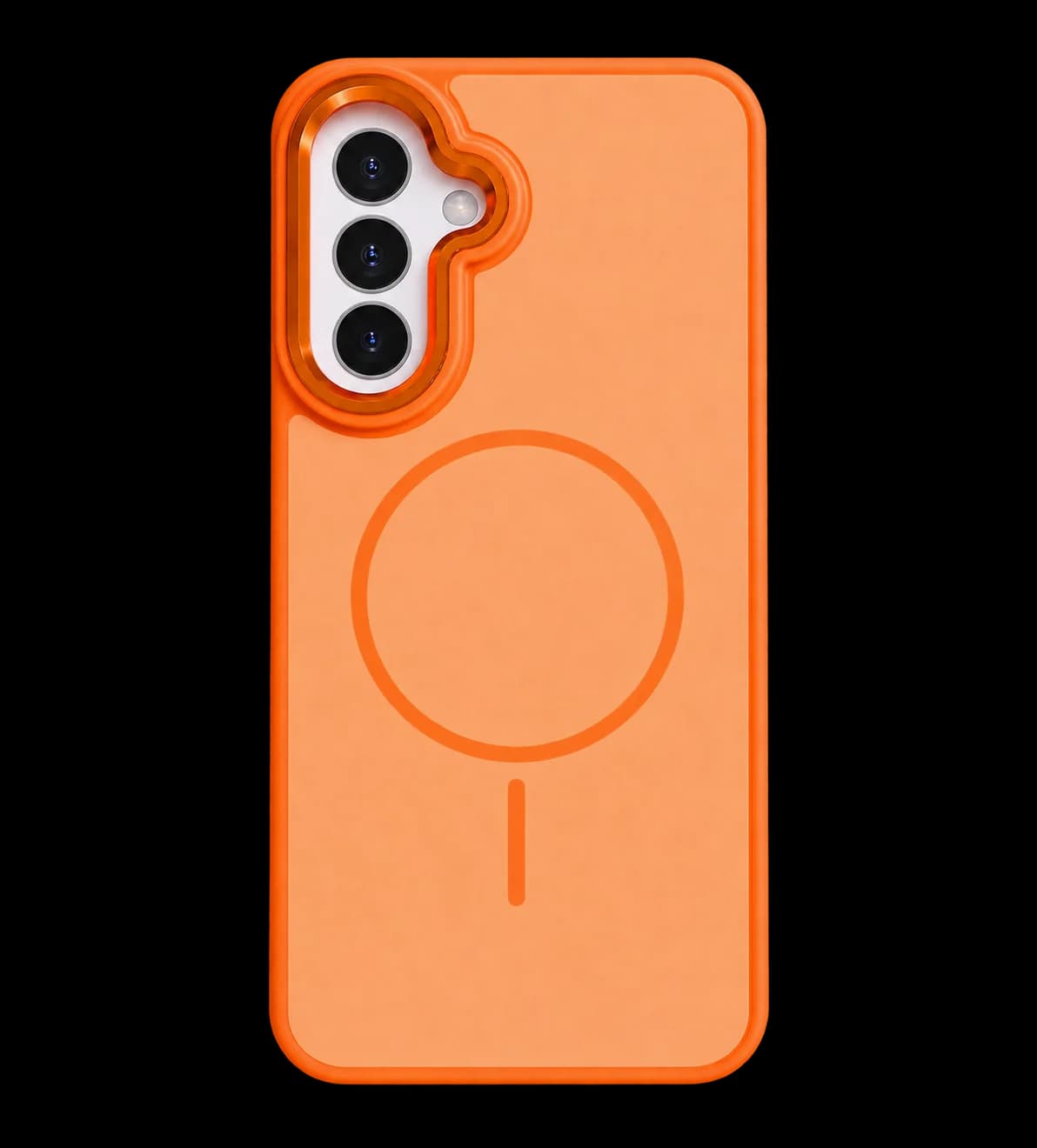 Orange magnetic ring phone case