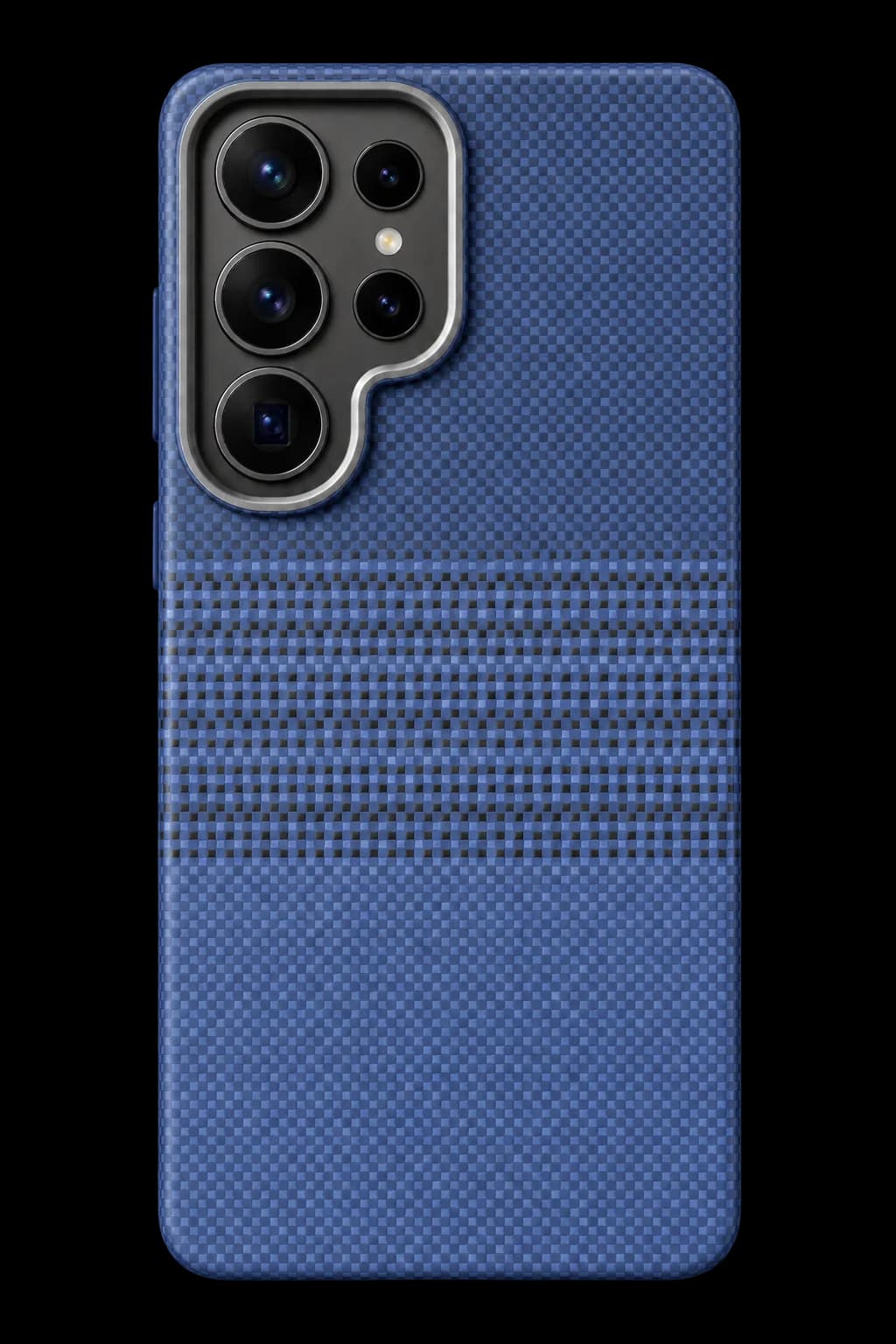 Blue woven band phone case