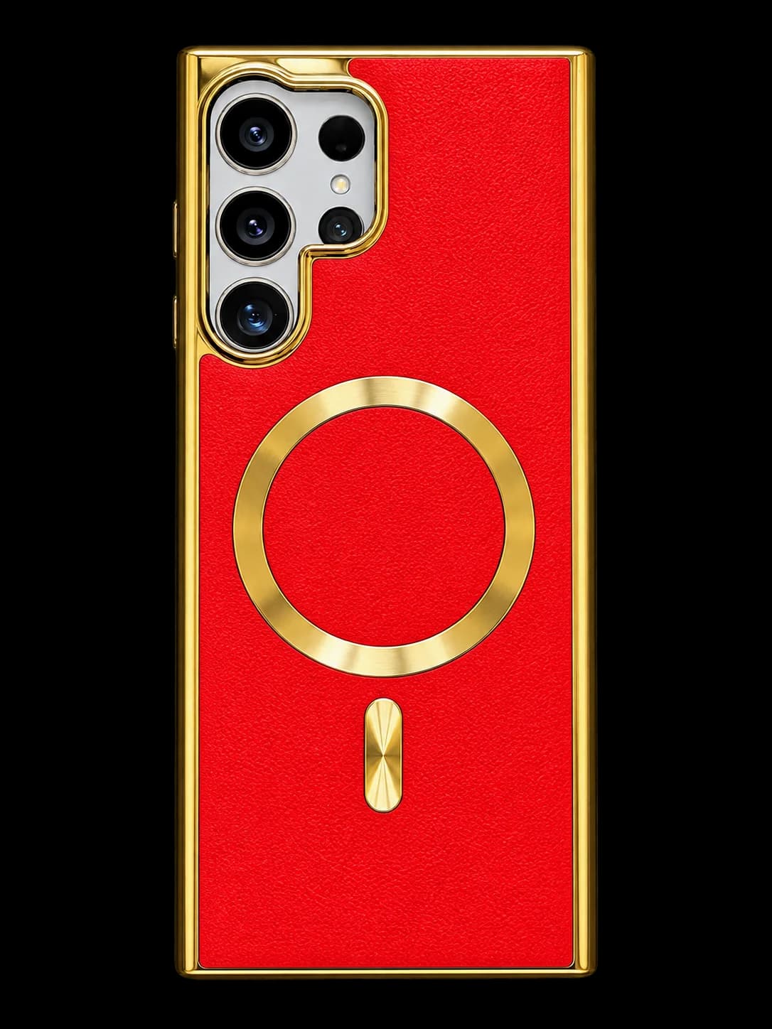Red leather phone case