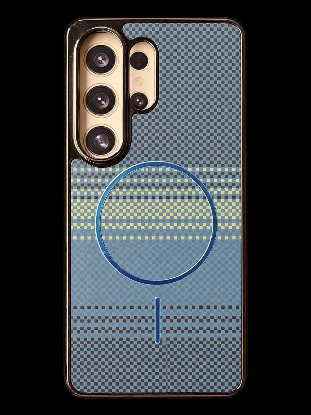 Grey woven ring phone case